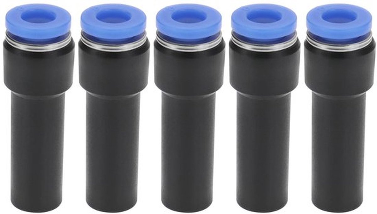 5Pcs Push Fit Stem Reducer 10mm naar 6mm Push om te Verbinden Plastic Loodgietersfitting 39x13mm voor Diverse Gasbronnen Diverse Pneumatische Systemen
