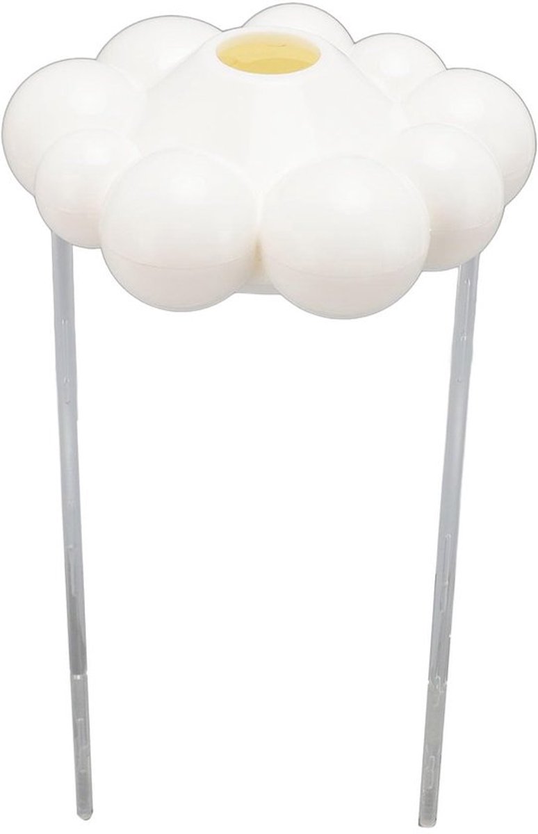 Plant Watering Rain Cloud, Duurzaam Plastic Schattig Uiterlijk Druipende Regenwolk Gemakkelijk Te Gebruiken Evenredig Wateren 20cm Steunbalk Waterkan (WIT), Wit