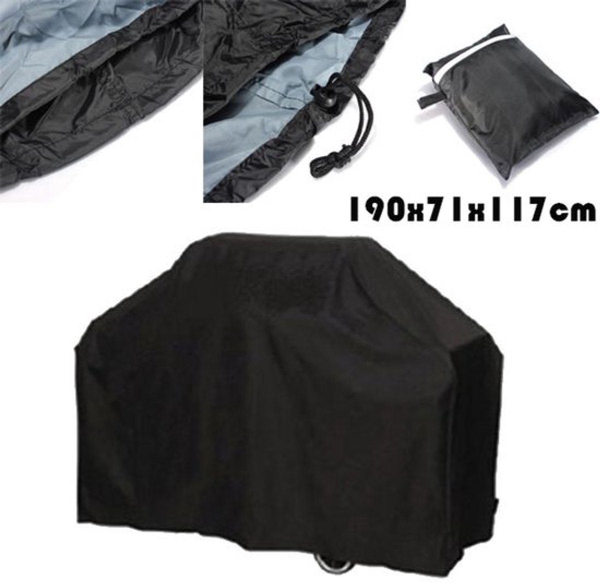 BBQ hoes waterdicht - Grillhoes - geschikt voor Weber Spirit 300 en 200-serie - geschikt voor Weber Spirit I en II E310, E330, E315, Waterdichte Heavy Duty Grillhoes - Zwart - 170x61x117cm