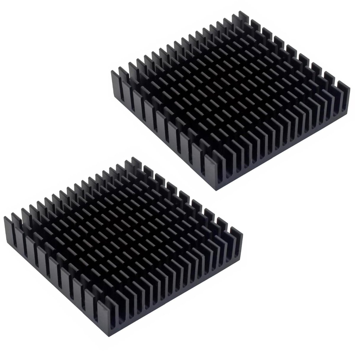 Aluminium Koelblok - Warmteafvoer Pad - Elektronica Koelen - Hoge Geleidbaarheid - 60x60x15mm - Zwart