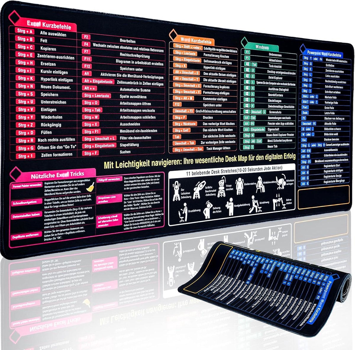 SnelShoppen - XXL Muismat 900 x 400 mm - Non-Slip PU Leren Bureau Pad - Zwart - Geschikt voor Thuis en Kantoor - Groot Mousepad voor Gaming en Werken