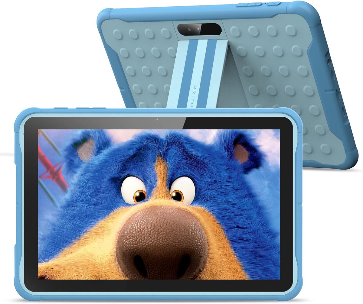 SnelShoppen - Kindertablet 10 Inch Android 13 met 6000mAh, Quad Core, 2GB RAM, 64GB ROM, HD IPS Scherm, Kindveilig, Wi-Fi, Ideaal voor Kinderen