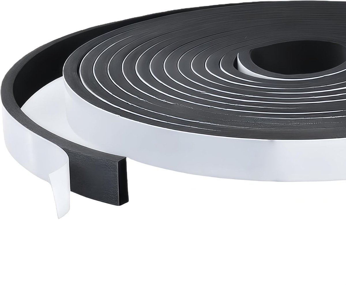 SnelShoppen - 5m X 15mm X 5mm Adhesive Foam Sealing Tape - Zelfklevende Isolatie Tape voor Raam en Deur - Geluids- en Temperatuur Isolatie - Zwart
