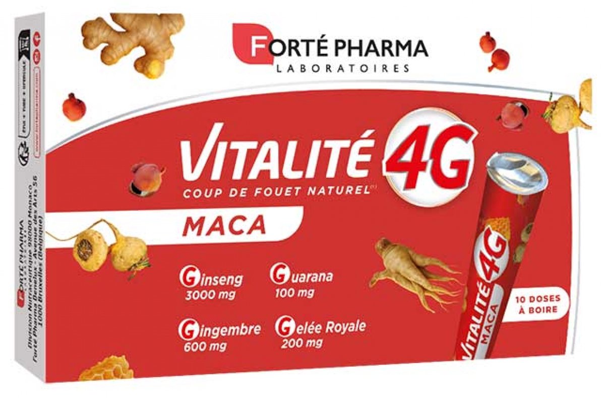 Forté Pharma Vitalité 4G Maca 10 Doseringen