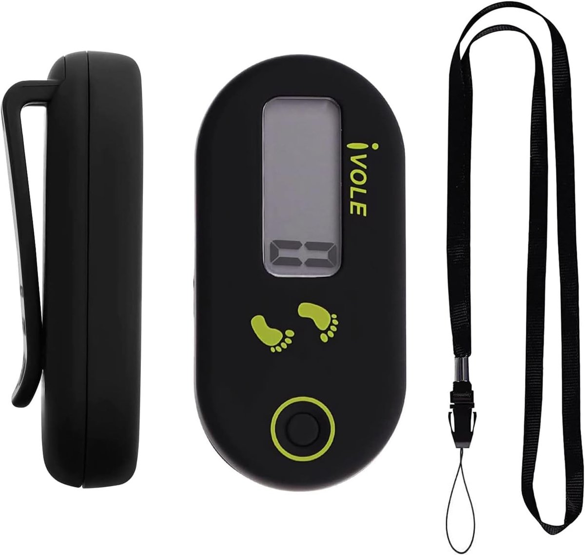 SnelShoppen - Mini 3D Stappenteller - Draagbare Digitale Stappenteller voor Wandelen, Hardlopen en Sport - Eenvoudig in Gebruik, Clip-On, Stevige Fitn