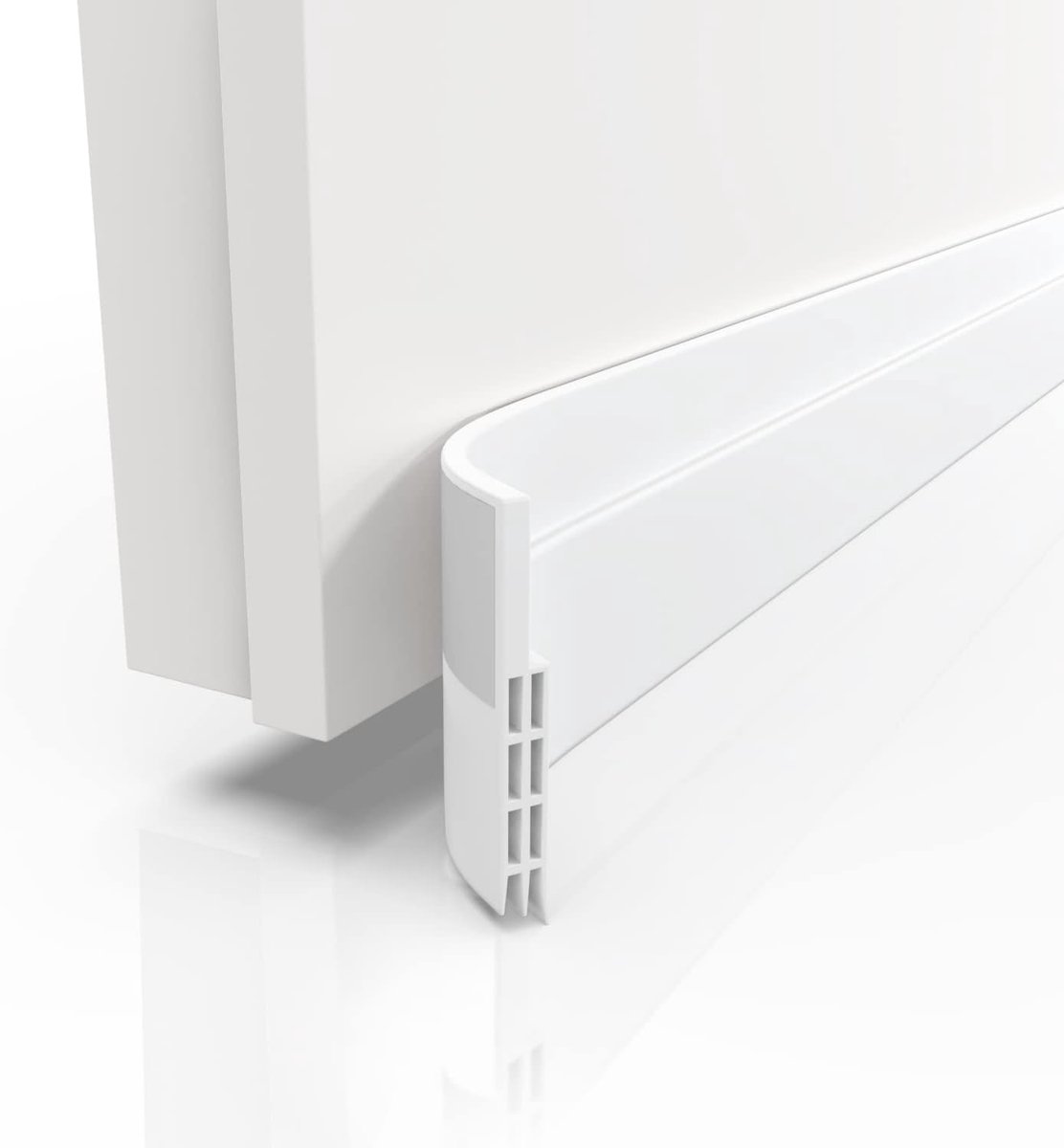 Tochtstrip Deur - Deurafdichting Isolatie - Energie Besparen - 3D Kamer Technologie - 200 cm - Wit