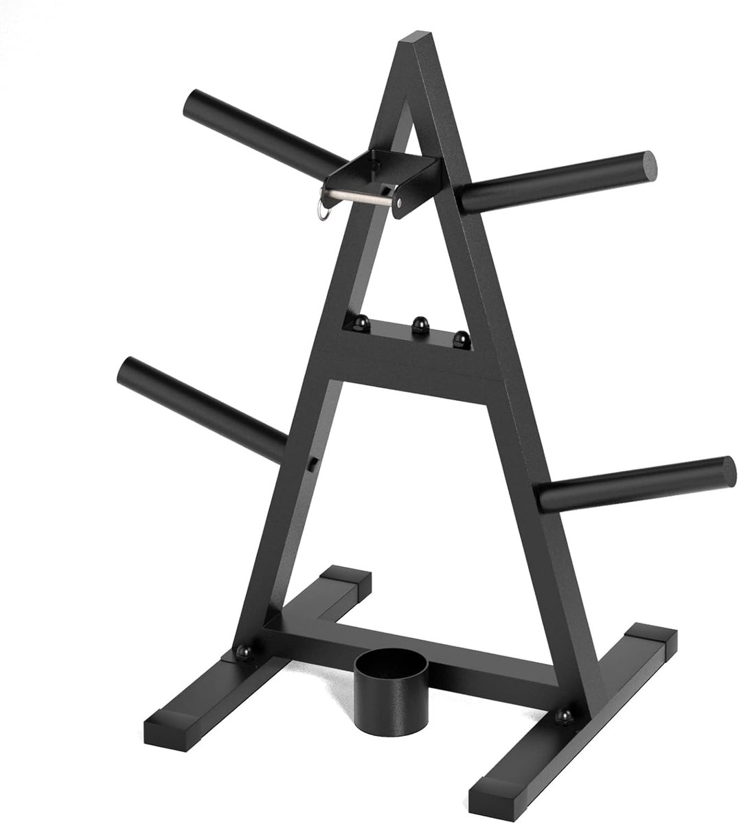 SnelShoppen - A-frame gewichtsschijven rek voor 1 inch Olympische schijven - Houdt 136 kg, gewicht rek en thuis gym opslagstandaard - Organiseer je wo