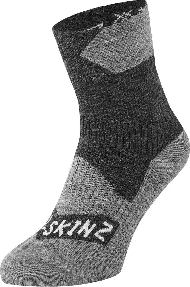 SnelShoppen - Waterproof All Weather Socks Unisex Enkelhoog - 100% Waterdicht, Ademend, Drie-Laags, Warm, Duurzaam - Zwart, Grijs, Grijs/Blauw, Rood/G