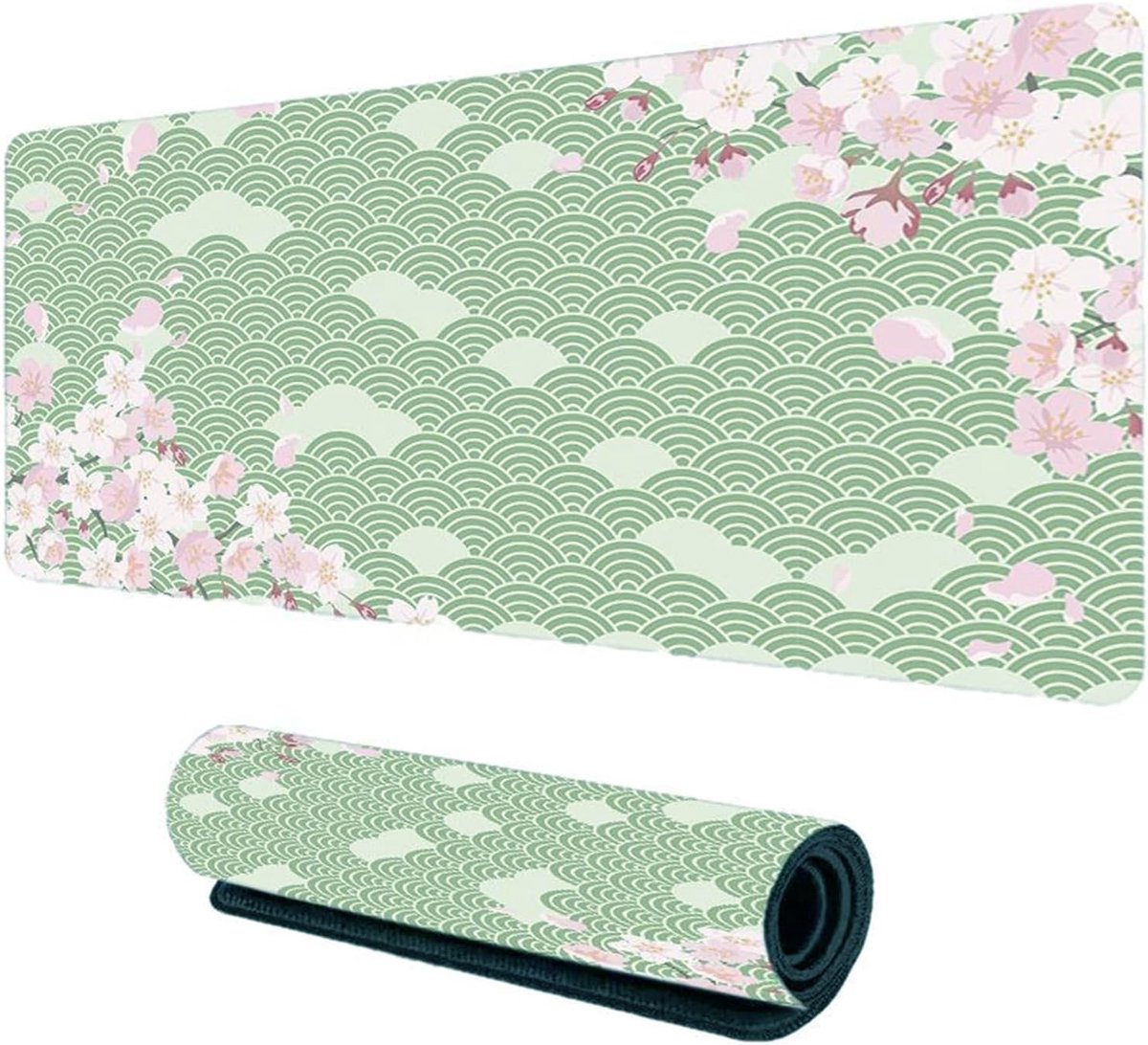 SnelShoppen - Gaming Mouse Pad XXL 900 x 400 mm, Non-Slip Desk Mat voor Kantoor, Meisjes Bureau Pad, Sakura Motief, Geschikt voor PC, MacBook, Laptop