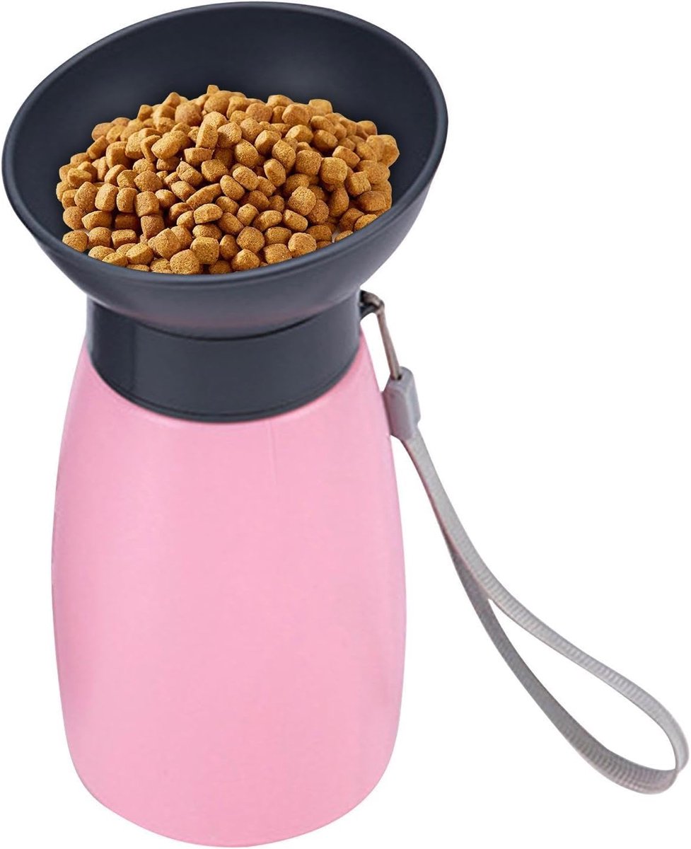 SnelShoppen - Honden Waterfles Draagbaar 600ml - Lekdichte Drinkcontainer voor Honden en Katten - Ideaal voor Wandelen, Kamperen, Hiken, Reizen en Roa