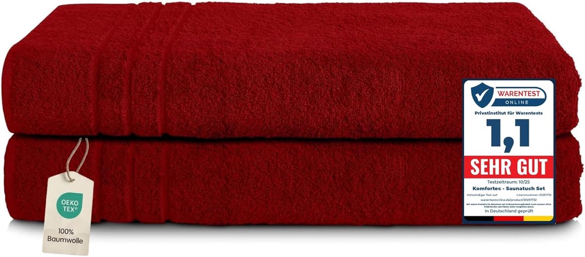 SnelShoppen - XXL Saunahanddoek Set, 2 Stuks, 80x200 cm, 100% Katoen, Badlaken, Strandlaken, Perfect voor Sauna, Strand, Camping, Sport, Luxe Kwalitei