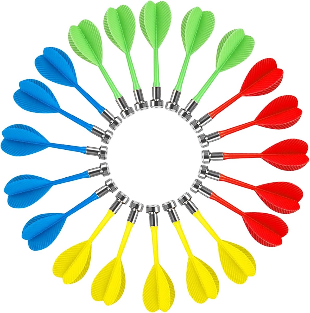 SnelShoppen - Magnetische Dartpijlen 20 Stuk - Ideaal voor Binnen en Buiten - Duurzaam Kunststof - Geschikt voor Feesten, Gezinnen en Spelletjesavonde