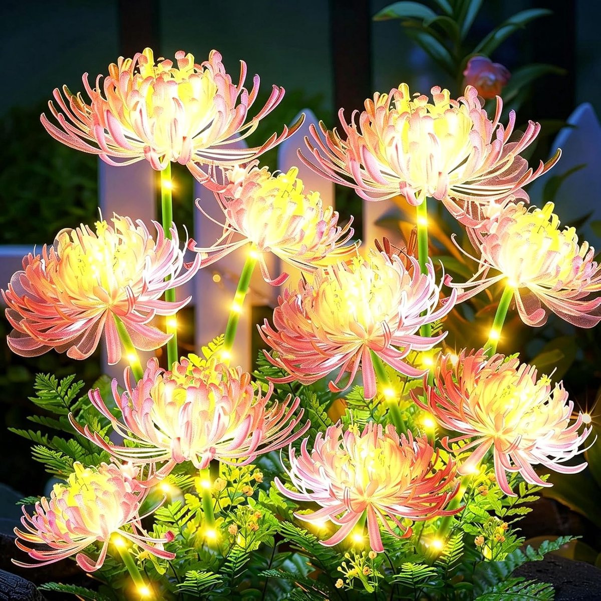 SnelShoppen - Solar Tuinverlichting - IP65 Waterdichte Zonnebloem Tuinlampen - 4 Stuks LED Tuindecoratie voor Balkon, Teras, Bloembakken en Feesten