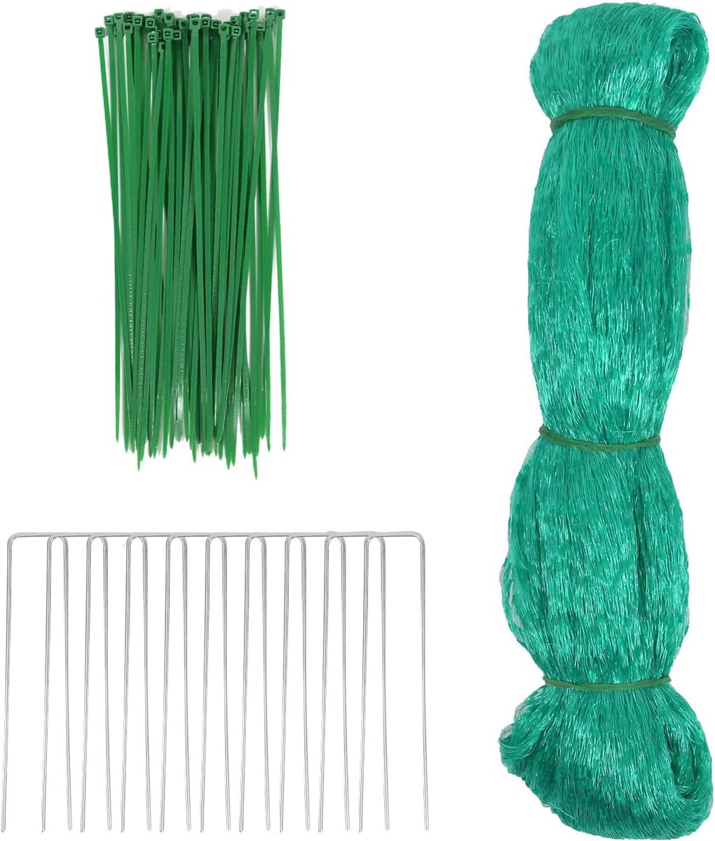 SnelShoppen - Tuin Netten voor Plantenbescherming - Anti-Bird Netting 4m x 15m - Kwalitatieve Nylon Vogelnet voor Fruitbomen, Bessen en Groenten - Ins