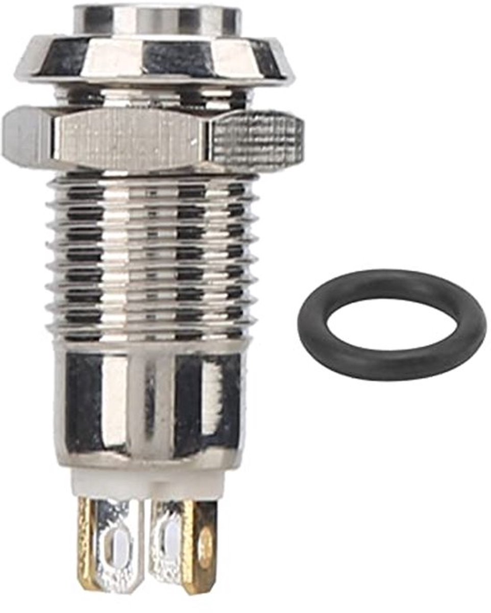 Drukknopschakelaar, Drukknopschakelaar, 8mm Metalen Kortstondige Drukknopschakelaar voor Auto Rv Vrachtwagenboot 3V, Auto Drukknopschakelaars (groente)