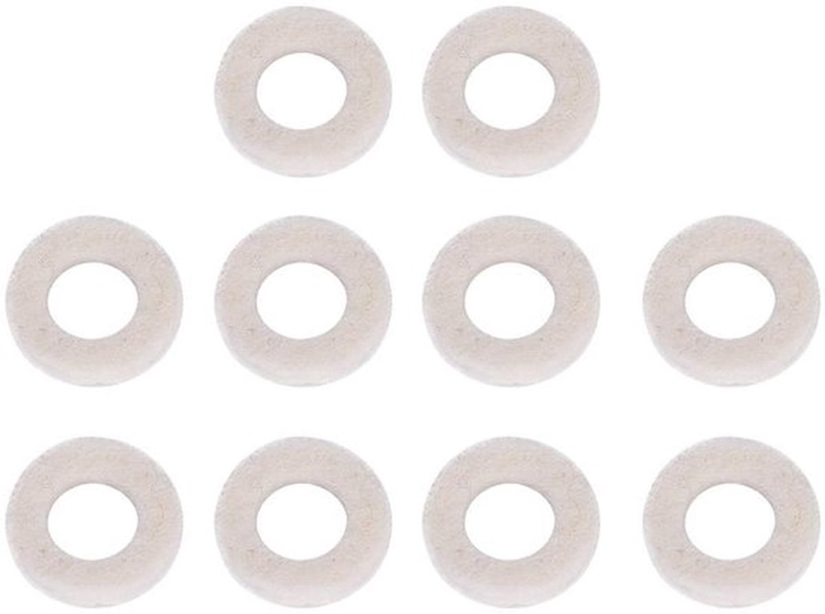 10 stuks Trompet Ventiel Vilt Ringen Kussen Pad Trompet Ringen Pad Trompet Piston Ventiel Reparatie Kit Trompet Vervangingsaccessoire
