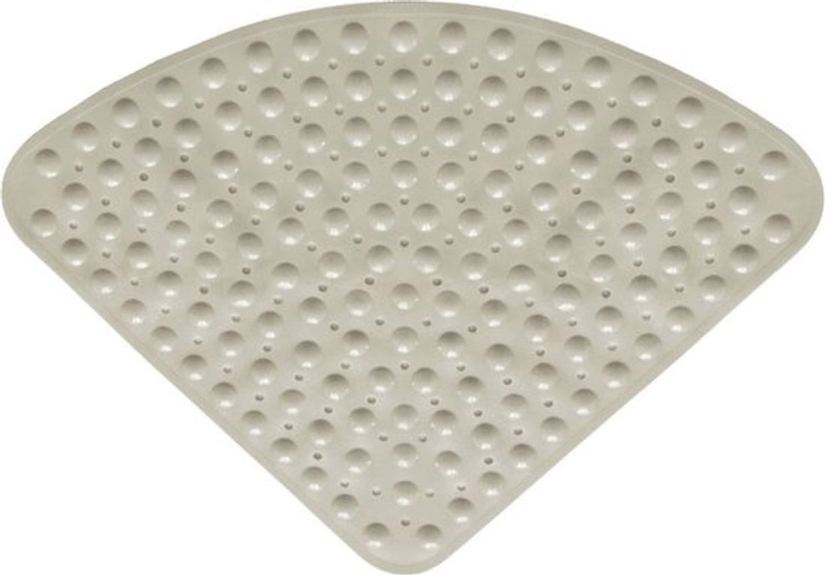 Sector Rubber Hoek Douchemat, Antislip Kwartrond Badmat Antibacteriële Mat Met Zuignappen voor Douche of Bad, Antislip Badmat - khaki - 70*70cm
