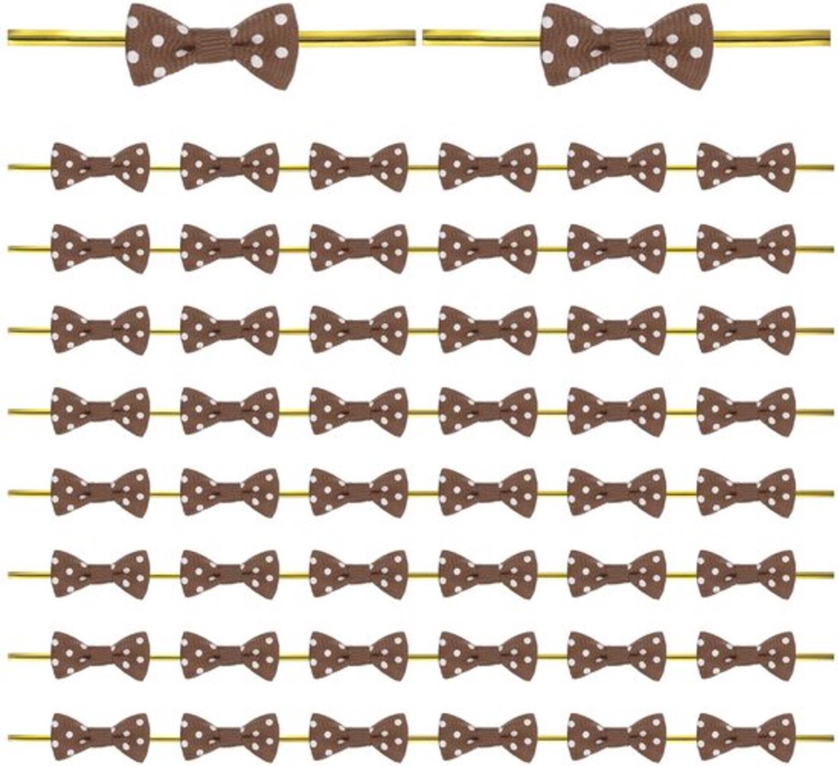 Set van 100 mini-knutsellinten, staken met strike, 1,2 x 0,6 inch twist stakken satijnen lintstrikken voor knutselen doe-het-zelf/gebakken goederen/haarstrik