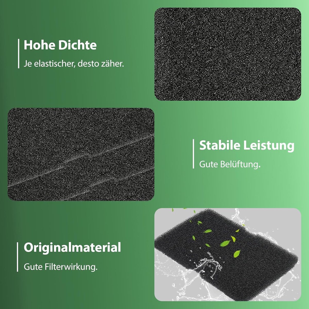 SnelShoppen - 6 Stuks Droogfilters voor Wasdroger - 240 x 155 x 10 mm Filter voor Beko, Grundig, Blomberg - Schuimstoffilter, Sponsfilter, Filtermat v thumbnail 2
