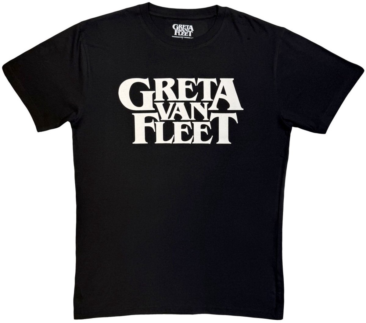 Greta Van Fleet - Logo Mono Heren Tshirt - M - Zwart/Wit