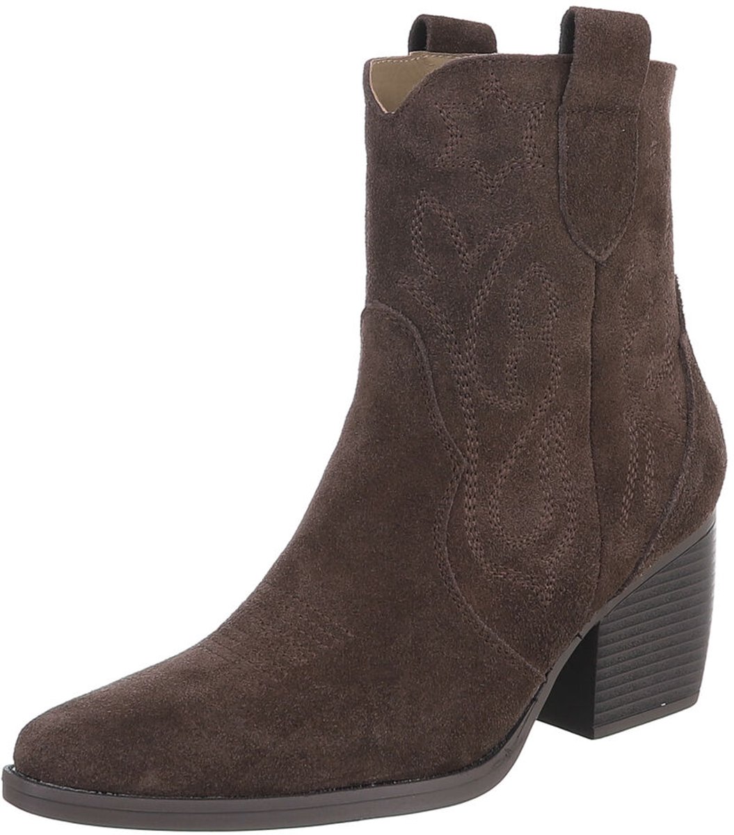 Enkellaars - Westernlook Blokhak - Dames Mt:36