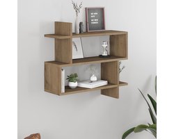 SnelShoppen - Hocuspicus Wandplank - Zwevend Wandrek Modern Design - Boekenplank Decoratief Opbergsysteem Eiken - Voor Slaapkamer, Woonkamer, Badkamer