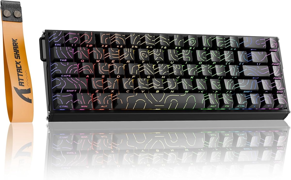 SnelShoppen - Gaming Toetsenbord met Magnetische Switches, 8000Hz, 0.01ms Latentie, RGB Verlichting, Aluminium, Zwart, Voor Gamers, PC Gaming, Hooggev