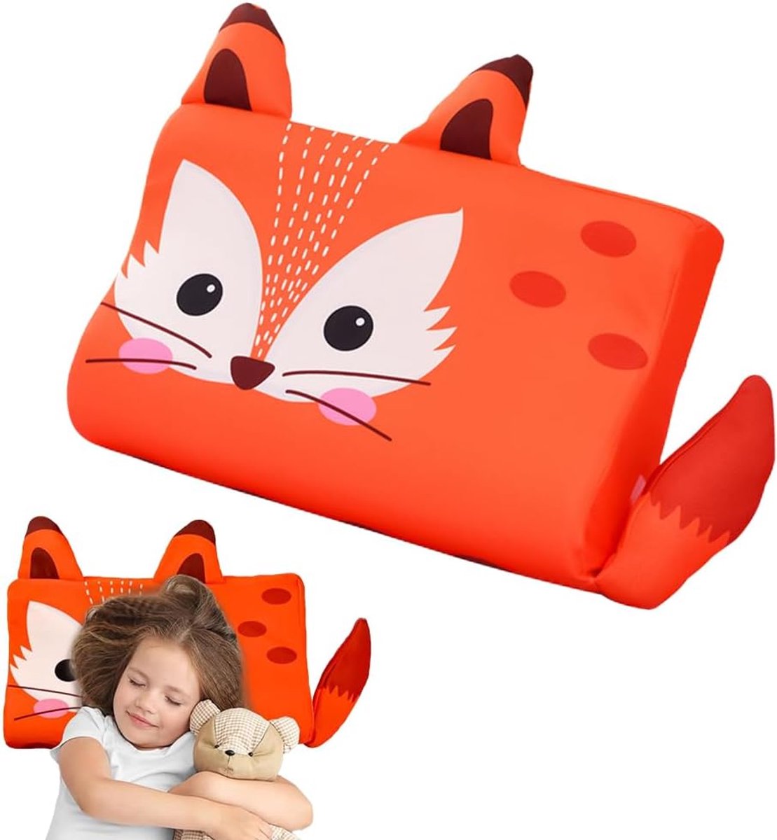 SnelShoppen - Slaapkussen Traagschuim Kinderen - Ergonomisch, Ademend, Rustgevend Kussen met Kussensloop voor Jongens en Meisjes 3-10 jaar