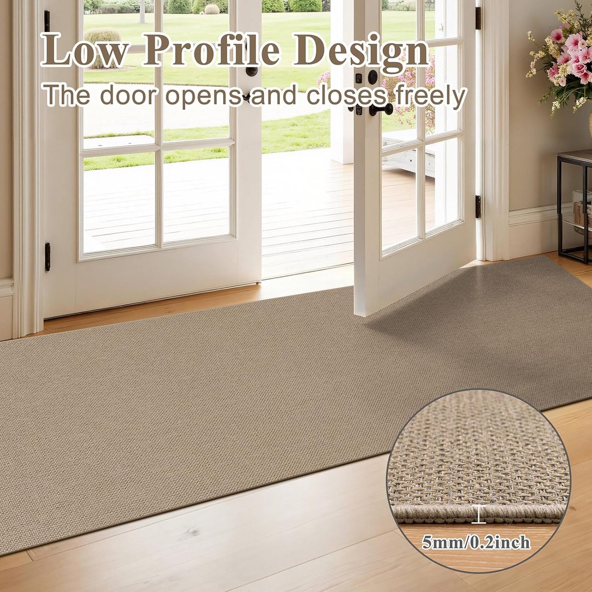 SnelShoppen - Hallway Runner 60 x 300 cm - Bruine Loper, Antislip, Wasbare Tapijt voor Hal, Keuken, Entree - Polyester, Vuilafstotend, Lichtbestendig
