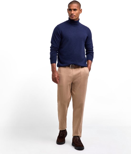 FALKE Favorites Lambswool zacht warm wol coltrui heren blauw - maat M