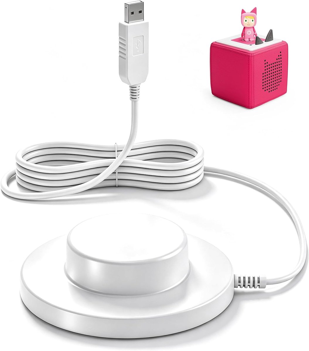 SnelShoppen - USB Oplaadstation 9V voor Toniebox - Vervangend Oplaadkabel 1.8m - Compatibel met Tonie Box Audio Speler - Ideaal voor Kinderen en Thuis