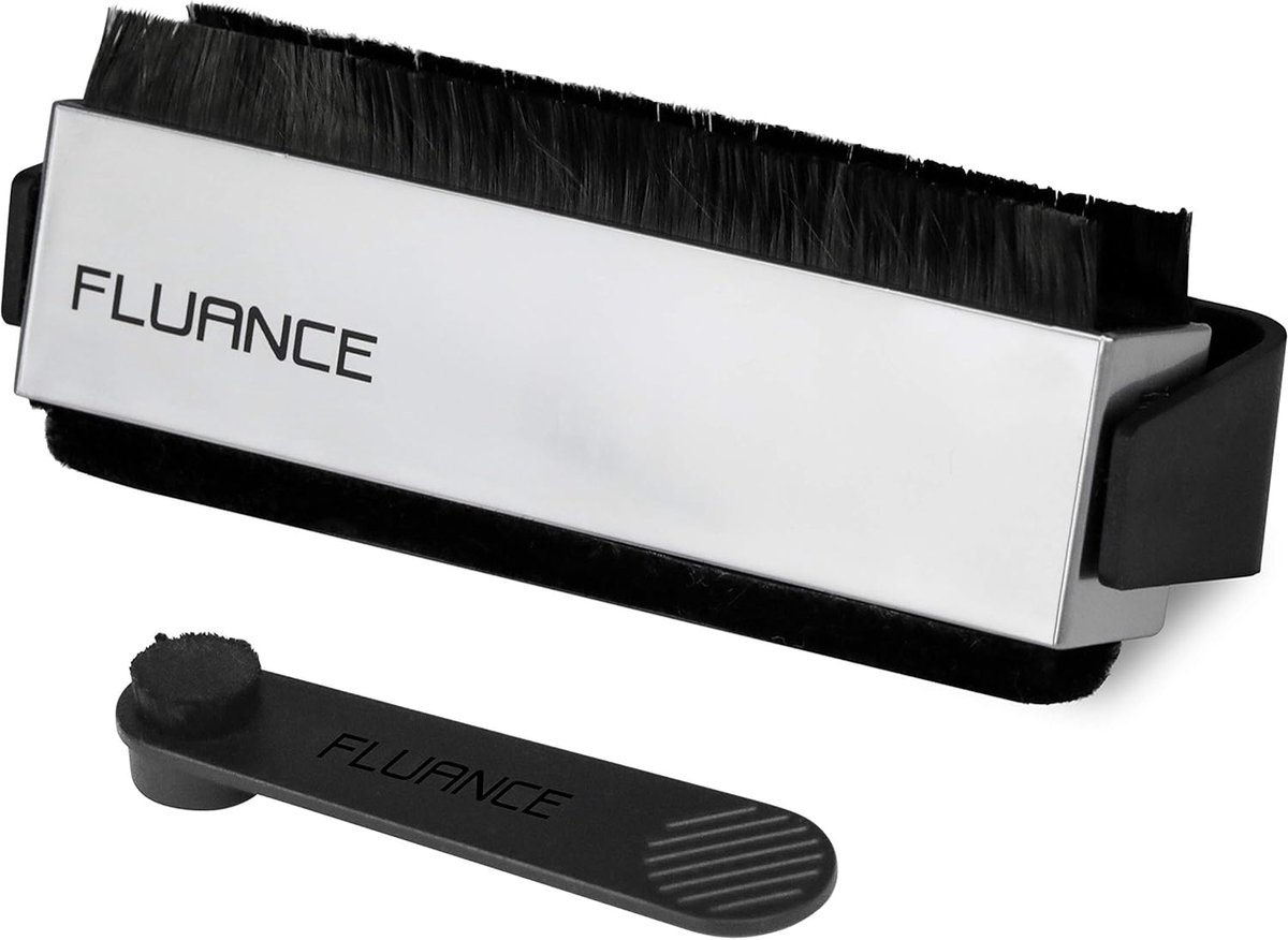 SnelShoppen - Vinyl Record & Stylus Cleaning Kit - 2-in-1 Antistatische Carbon Fiber & Zachte Velours LP Borstel met Stylus Borstel - Perfect voor Vin