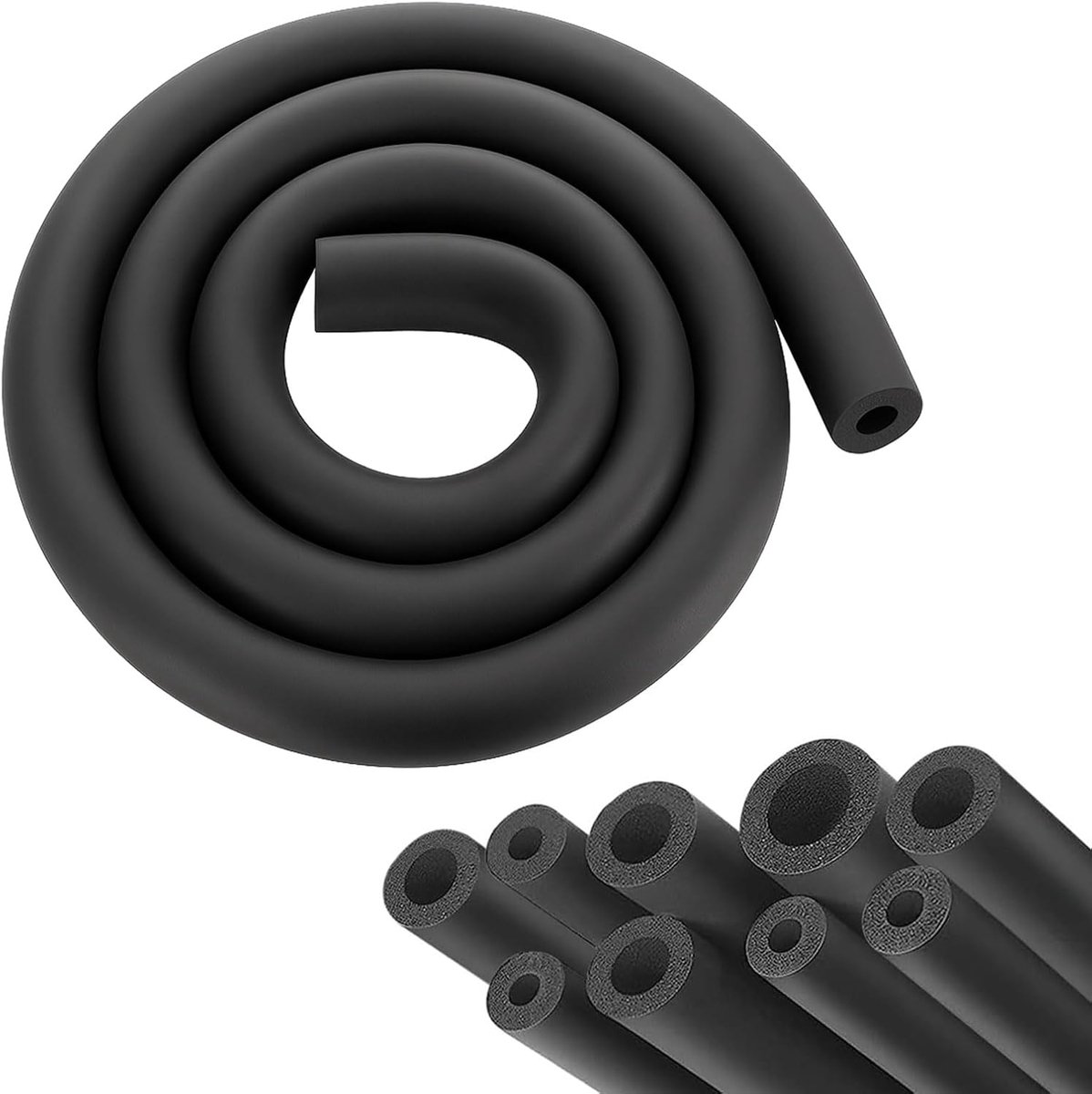 SnelShoppen - Pipe Insulation Foam Ø 19mm Isolatiebuis Zwart 1.8M - Verwarmingsbuizen voor Sanitair en Koperen Buizen - Hoogwaardige Isolatie