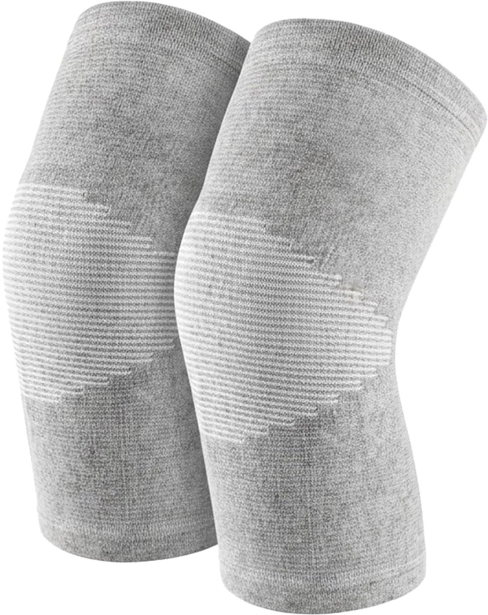 SnelShoppen - Bamboe Compressiekniebrace - Antislip, Ademende Kniebeschermer voor Gewrichtsondersteuning - Ideaal voor Hardlopen, Fitness, Yoga - Voor