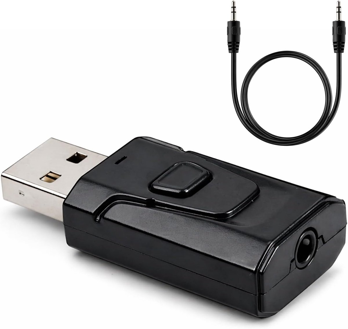 SnelShoppen - Bluetooth Adapter USB 5.4 4-in-1 Zender en Ontvanger - Draadloze Stereo-Audio voor TV, PC, Auto, Hoofdtelefoon - Lage Latentie, Tot 15 M