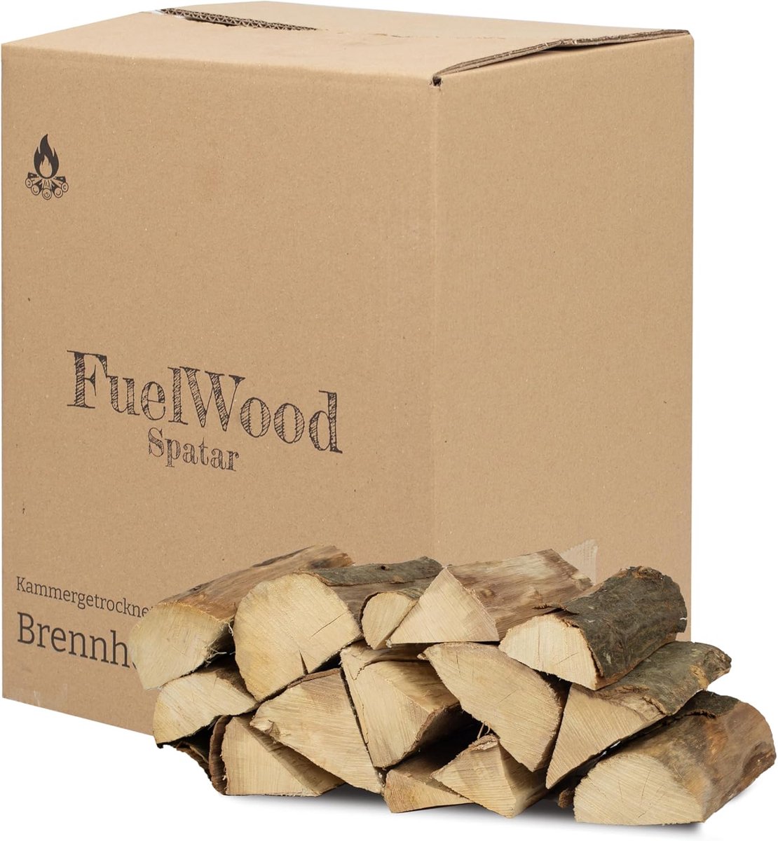SnelShoppen - Premium Beukenhout Blokken 25L, Oven Gedroogd, 25 cm, Minder dan 15% Vocht, Ideaal voor Oven, Haard, Barbecue, Kampvuur, Grillhout