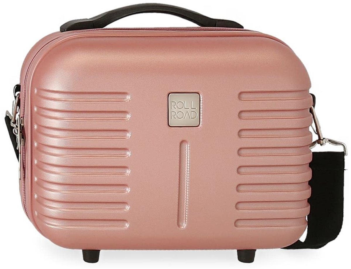 SnelShoppen - Luxe Nude Make-up Tas met Verstelbare Schouderband, Ruimte voor Cosmetica, Make-up Organizer voor Dagelijks Gebruik, Reizen, Feestjes, C