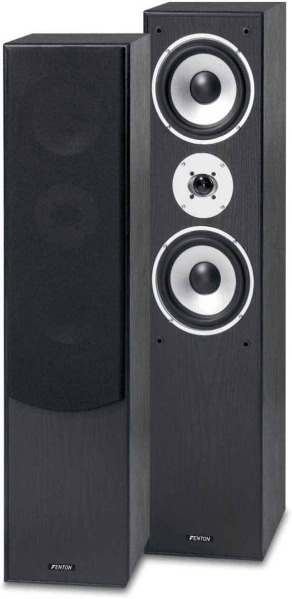 SnelShoppen - HiFi Vloerspeakers Set 500W - Passieve 3-Weg Speakers met 2x 6.5" Woofer en 1" Tweeter - Floorstanding Luidsprekers voor Stereo, Thuisbi