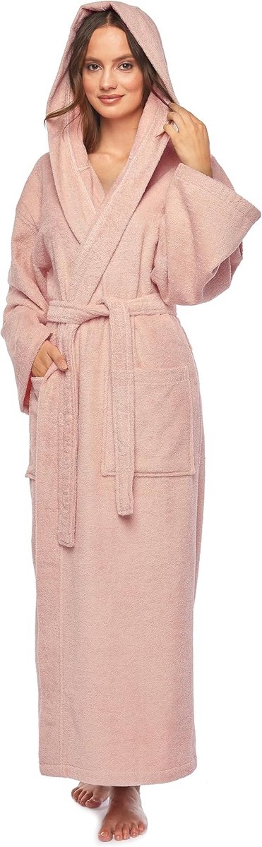 SnelShoppen - Heren badjas met capuchon | Kalf- of enkel lengte | 100% Katoen Terry | OEKO-TEX® gecertificeerd voor Sauna, Spa en Ontbijt