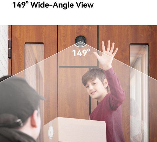IMOU VD1 Digitale Deurspion met Camera - 5MP - Wifi 6 - 4,3" Scherm - Slimme Persoonsdetectie - Geschikt voor Appartementen & Huurwoningen van Imou — afbeelding 5