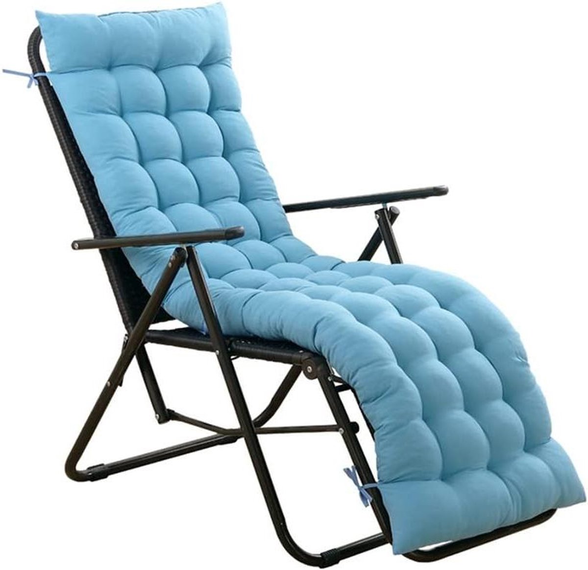 Tuinkussen Ligstoel - Loungestoel Kussen - Buiten Ontspannen - Extra Dik - 48x120cm - Stijl 1