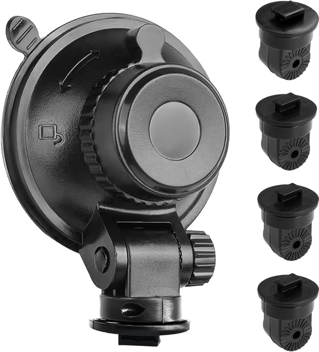 SnelShoppen - Sportway S504 Suction Cup Dash Cam Mount Holder met 4x 360° Rotating Joints voor Dashcams, Compact & Lichtgewicht, Universeel voor Auto