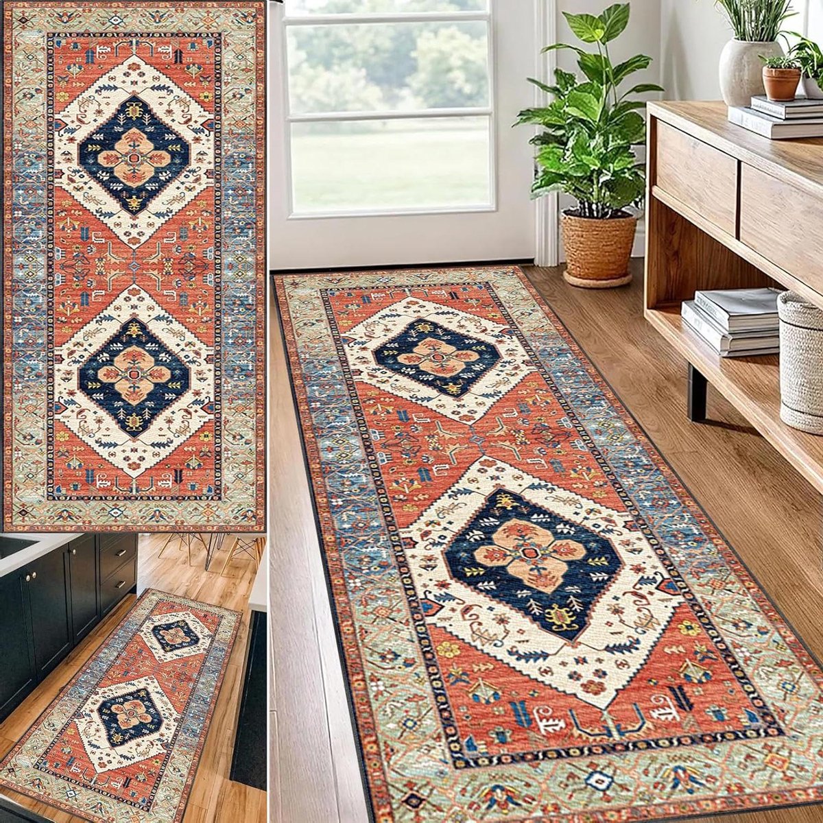 Vloerkleed Loper - Hal Vloermat - Vocht Opnemen - Antislip Wasbaar - 100 x 400 cm - Grijs