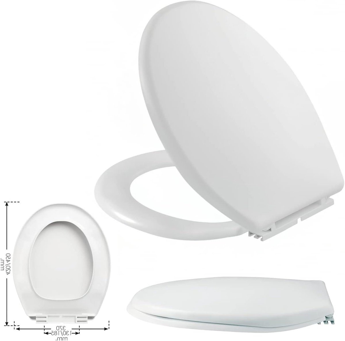 WC-deksel - Toiletbril D-vorm - Badkamer Vernieuwing - Functioneel Design - Standaard Maat - Cranberry