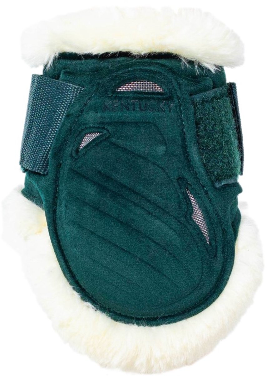 Kentucky Kogelbeschermers Jonge Paarden Velvet Vegan Wol-Dark Green-M