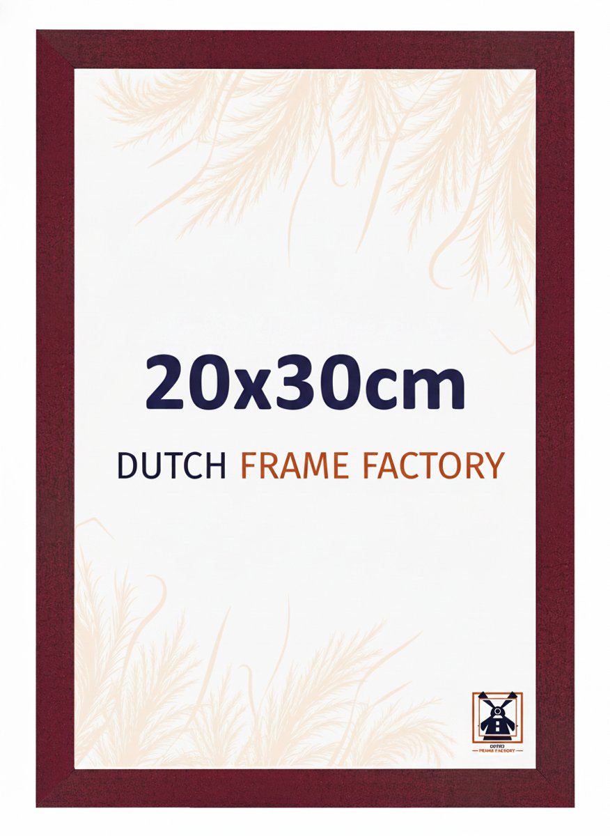 Fotolijst 20x30 cm - MDF - Wijnrood Geveegd - Benno