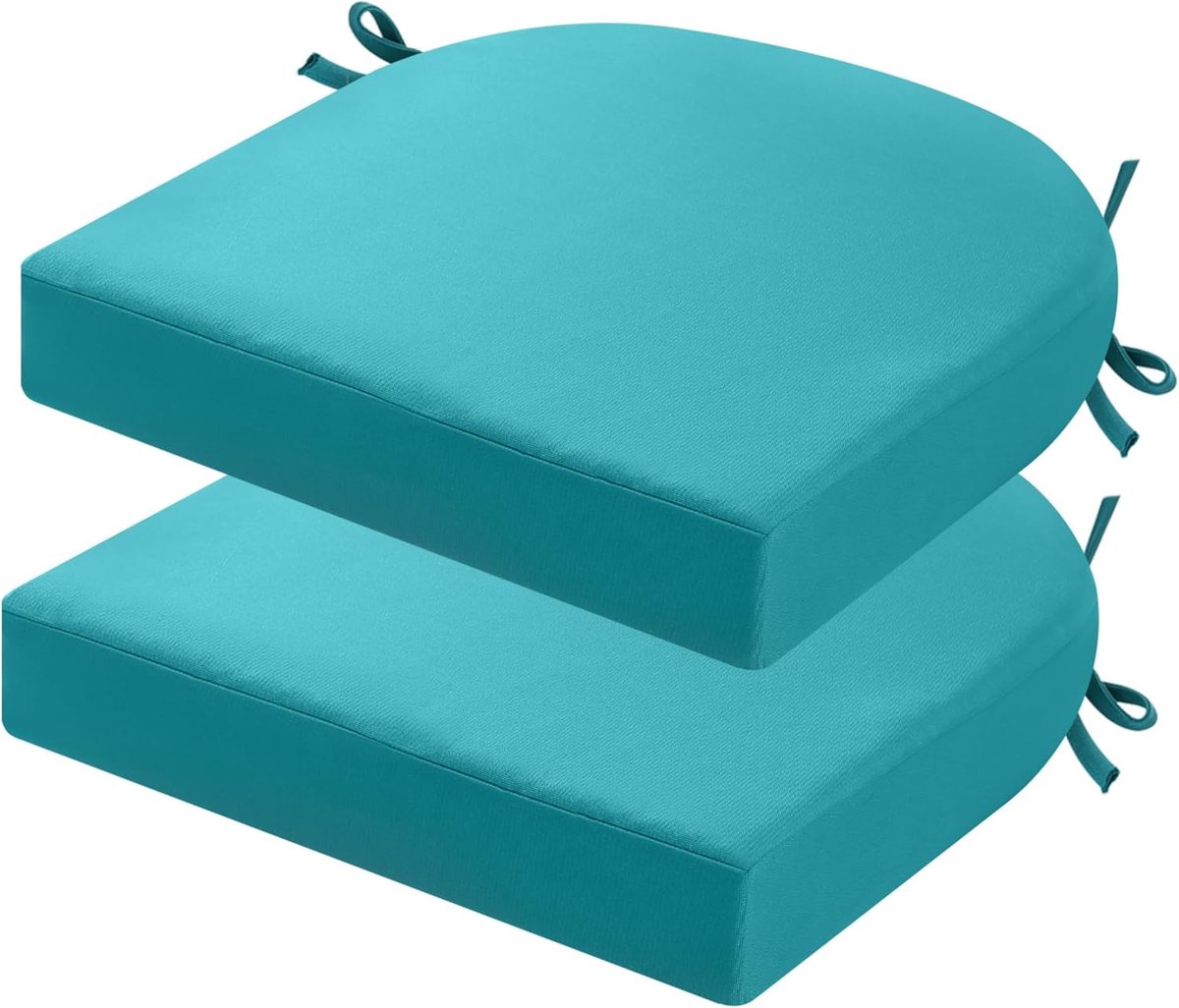 SnelShoppen - Set van 2 Waterdichte Tuinkussens voor Stoelen - Buitenmeubilair Kussens met Bevestigingsriemen - Comfortabel en Stijlvol voor Tuin, Ter
