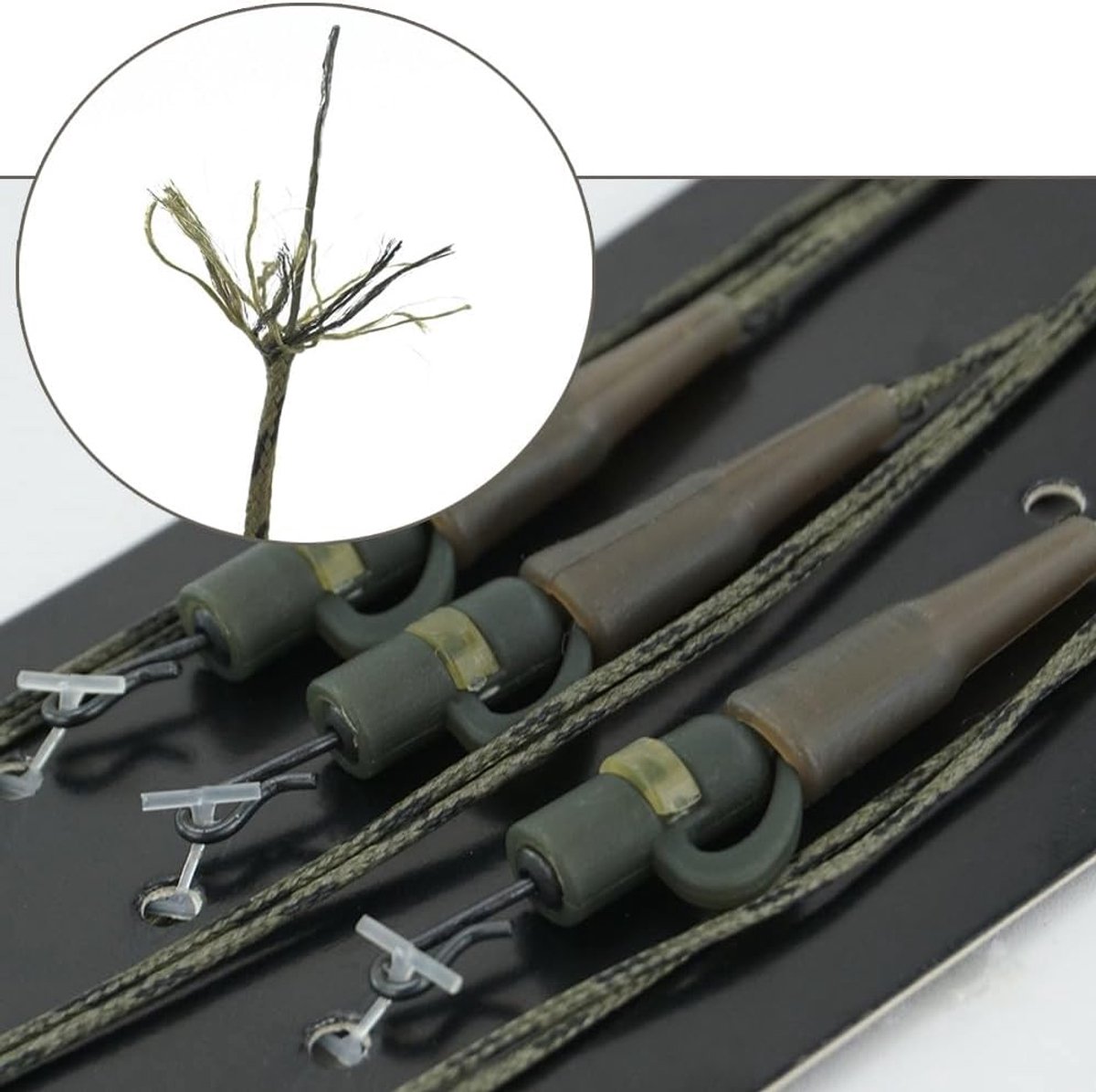 SnelShoppen - 3pcs Carp Fishing Conductor Core Line Carp Clip Guide Line Hair Rig-Bonded Twist Joint - Kwalitatieve Vissen Accessoires voor Karperviss