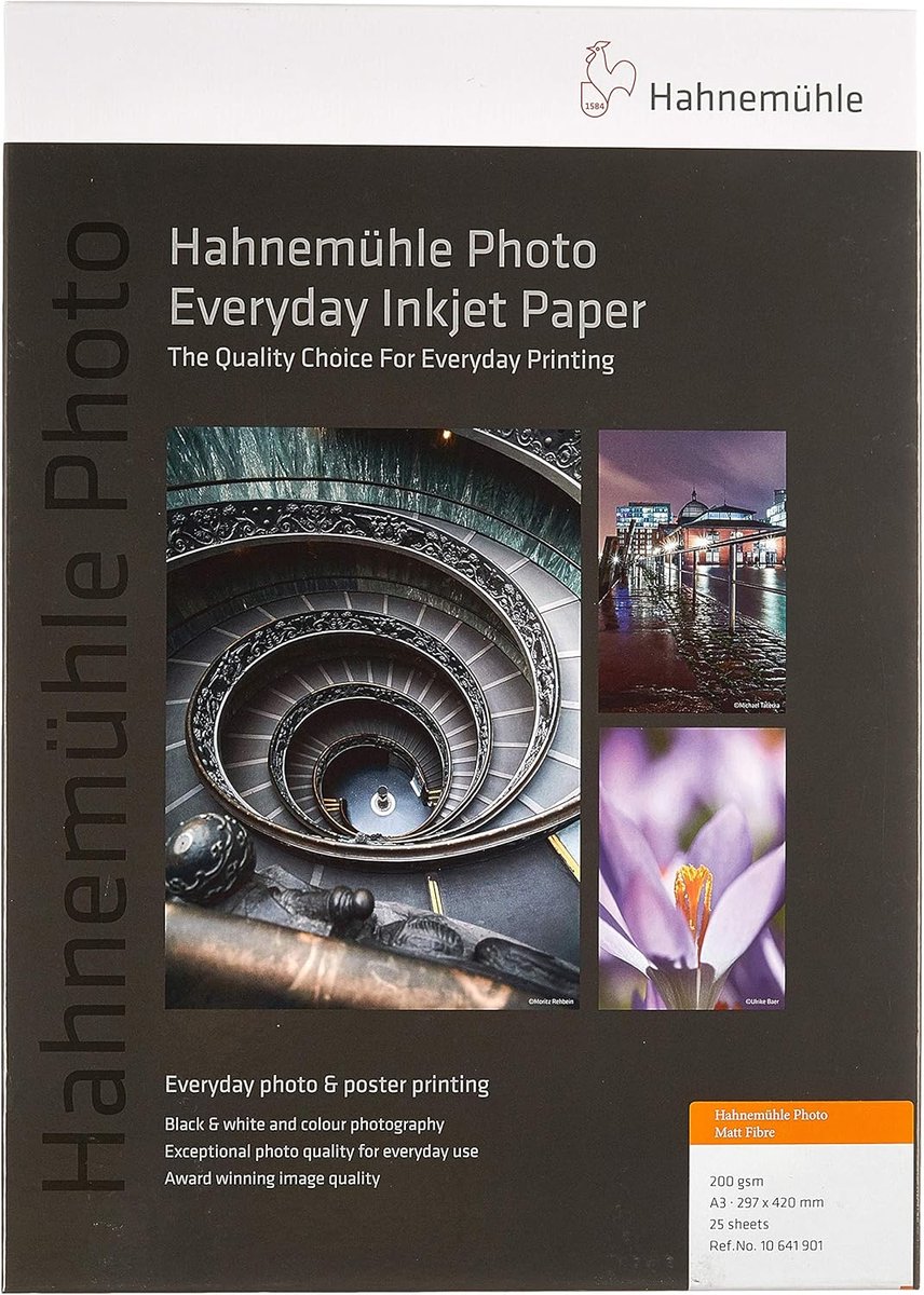 SnelShoppen - Foto Papier Matt Fibre 200 g/m² A3 Warm Wit - 25 Vellen voor Professionele Afdrukken en Creatieve Projecten