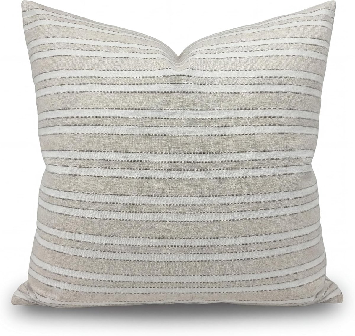 SnelShoppen - Málaga Kussenhoes 50x50cm Katoen-Linnen Blend Decoratieve Kussen Beige Grijs 1 Stuk Wasbaar Voor Woonkamer Bench Kussen